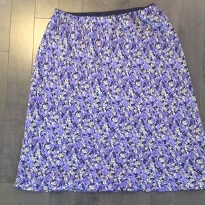 Norton McNaughton Purple Elastic Waist Skirt-Lg